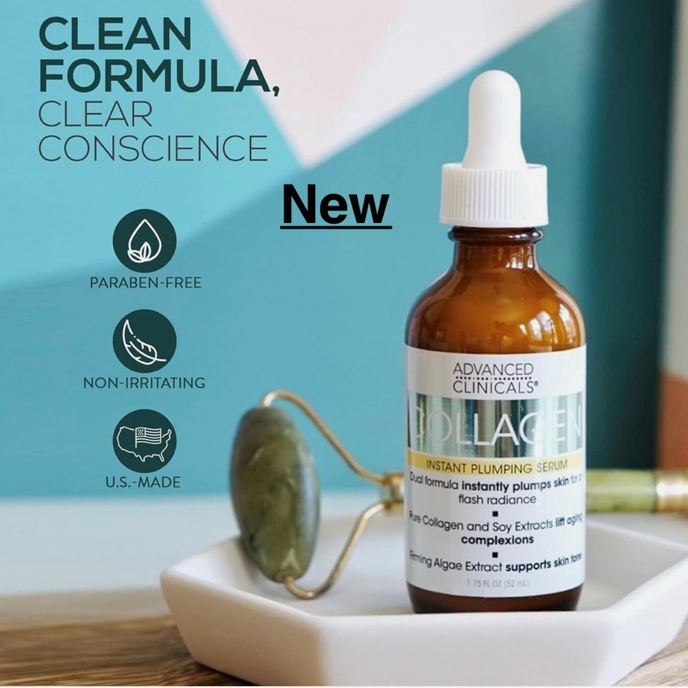 New Advanced Clinicals, Collagen, Instant Plumping Serum 1.75oz/52ml box ⭐️⭐️⭐️